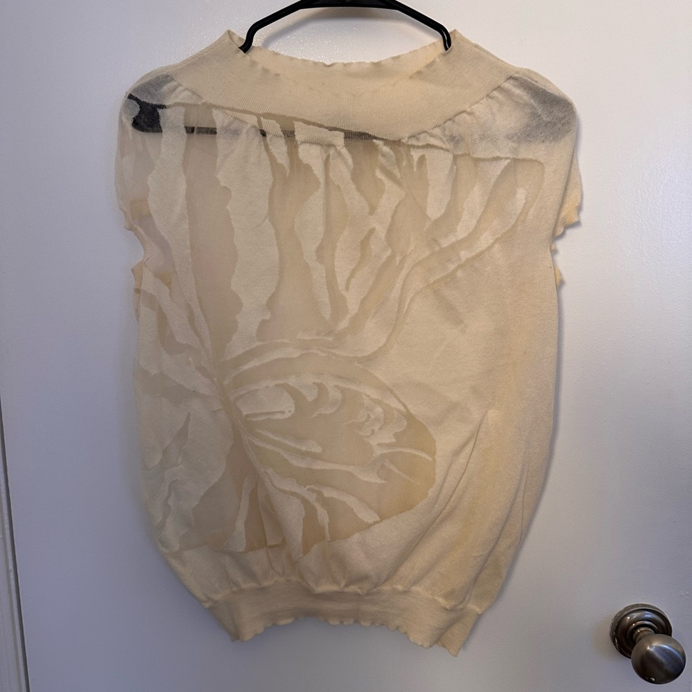 Authentic Stella McCartney sheer vest sweater in cream size 42